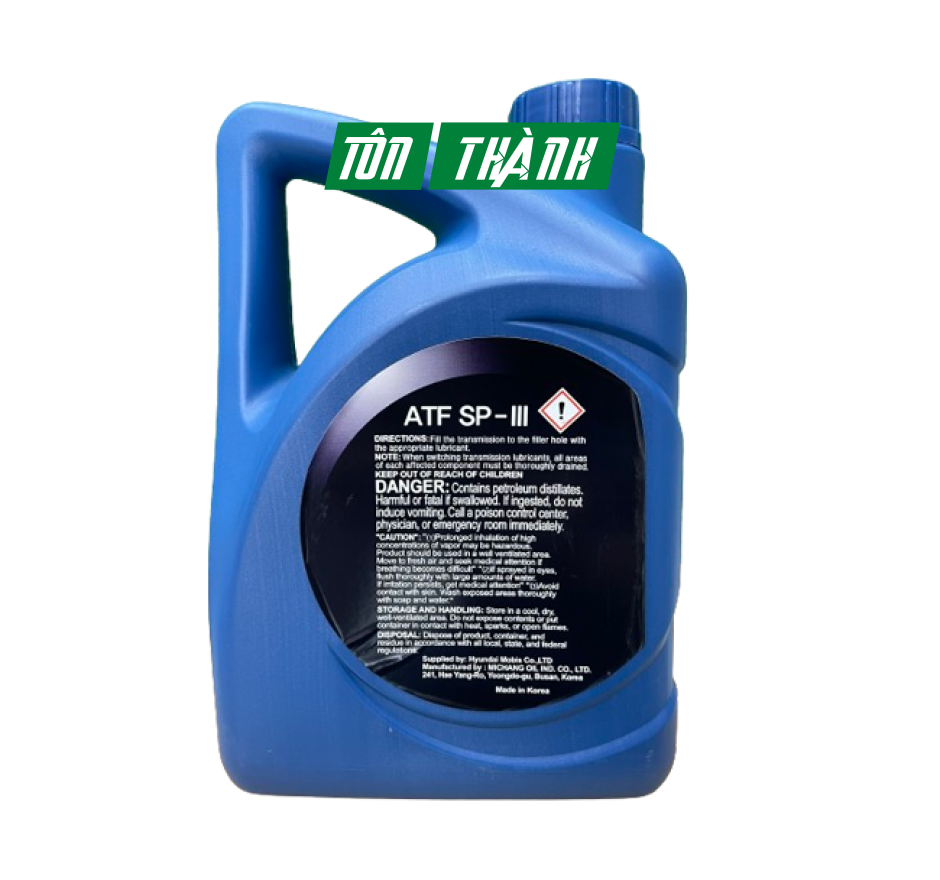 DẦU NHỚT HỘP SỐ TỰ ĐỘNG ATF HUYNDAI SP-III (4 LÍT)