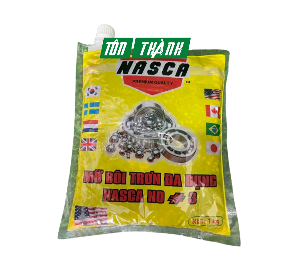 MỠ BÒ BÔI TRƠN NASCA ĐA DỤNG CAO CẤP USA 1KG CÓ VÒI TIỆN LỢI (BỊCH VÀNG)