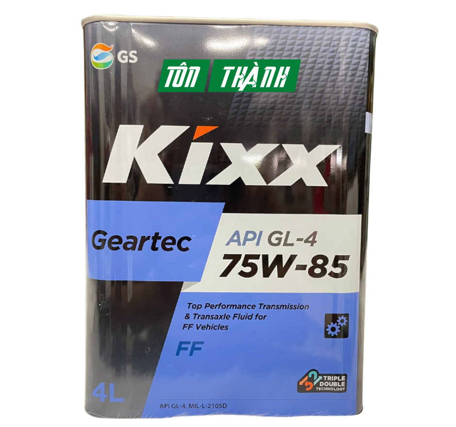 Dầu cầu và hộp số sàn Kixx Geartec API GL-4 75w85 (4 Lít)
