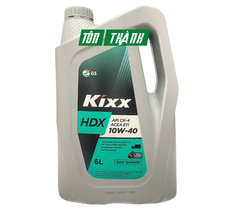 Dầu Động Cơ Diesel Kixx HDX CK-4 10W40 (6 Lít)