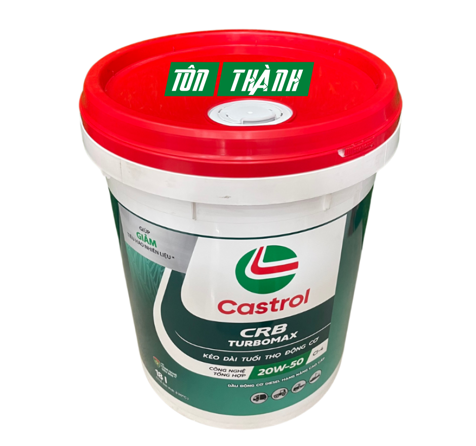 DẦU NHỚT ĐỘNG CƠ CASTROL CRB TURBOMAX 3X 20W50 CI-4 (18 LÍT)