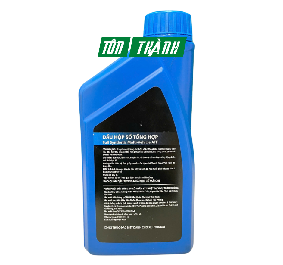 Dầu Hộp Số Tự Động Hyundai Tổng Hợp Full Synthetic Multi - Vehicle ATF (1 Lít)