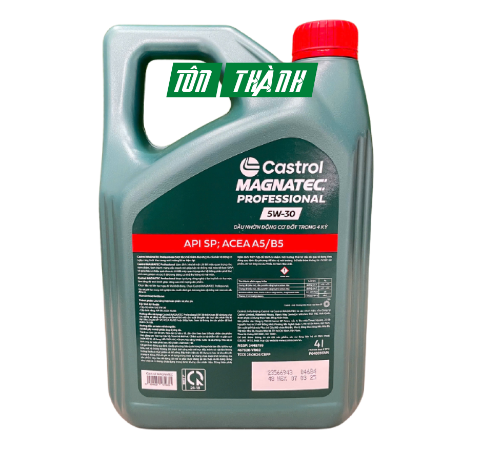 DẦU NHỚT ĐỘNG CƠ CASTROL MAGNATEC TRUNG HÒA CO2 5W30 (4 LÍT)