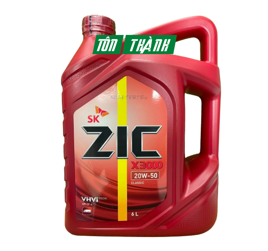 DẦU ĐỘNG CƠ Ô TÔ SK ZIC X3000 20W50 (4 LÍT)