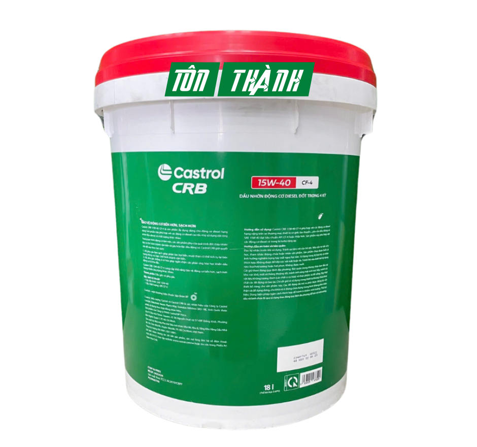 DẦU NHỚT ĐỘNG CƠ CASTROL CRB 15W40 CF-4 (18 Lít)