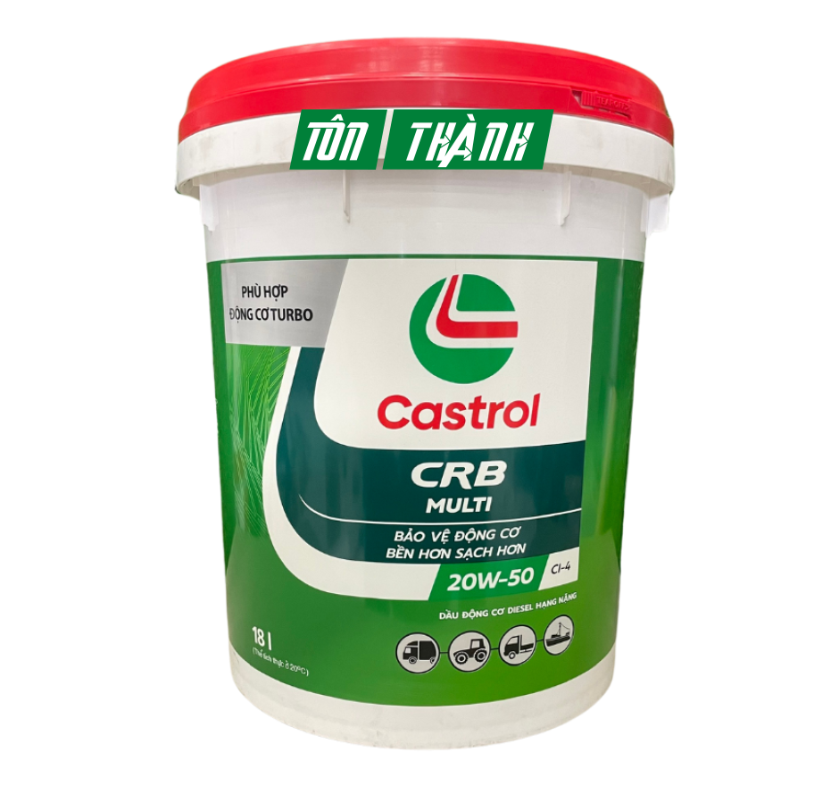 DẦU NHỚT ĐỘNG CƠ CASTROL CRB MULTI 20W50 CI-4 (18 LÍT)