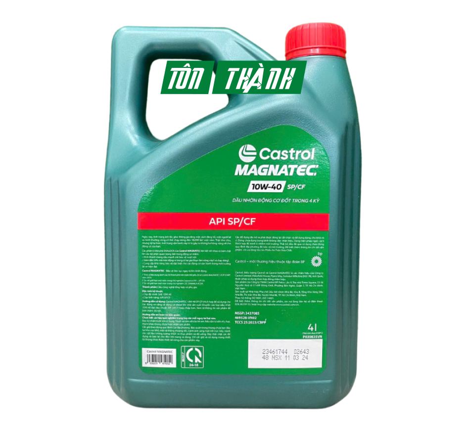 DẦU NHỚT ĐỘNG CƠ CASTROL MAGNATEC TRUNG HÒA CO2 10W-40 (4 LÍT)