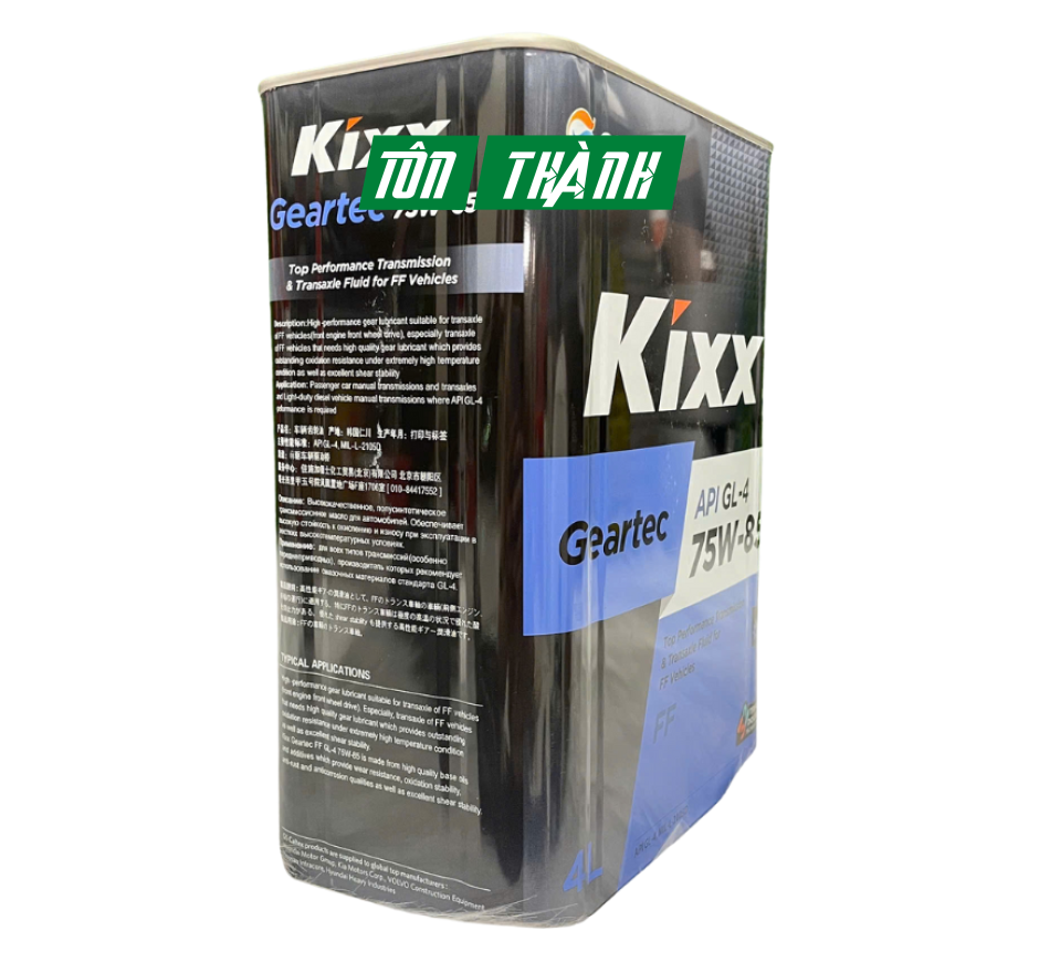 Dầu cầu và hộp số sàn Kixx Geartec API GL-4 75w85 (4 Lít)