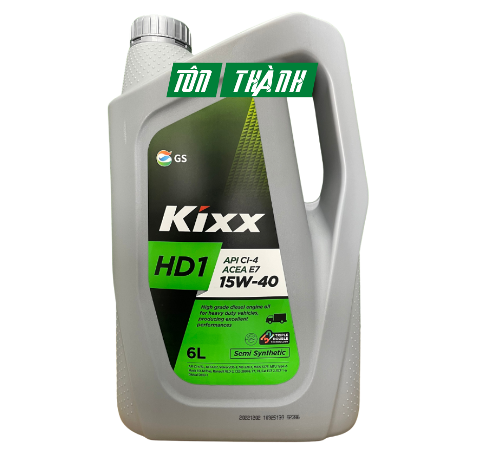 DẦU ĐỘNG CƠ KIXX HD1 API CI-4/SL ACEA 7 15W40 - CHUYÊN DỤNG CHO XE MÁY DẦU (6 LÍT)