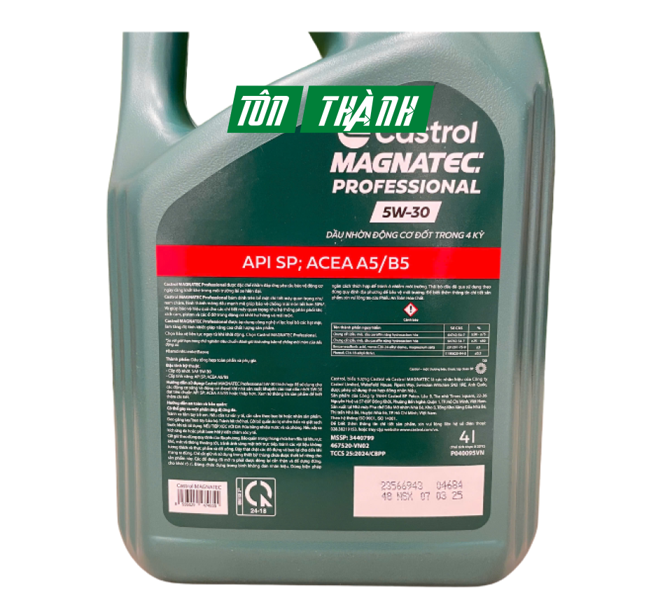 DẦU NHỚT ĐỘNG CƠ CASTROL MAGNATEC TRUNG HÒA CO2 5W30 (4 LÍT)
