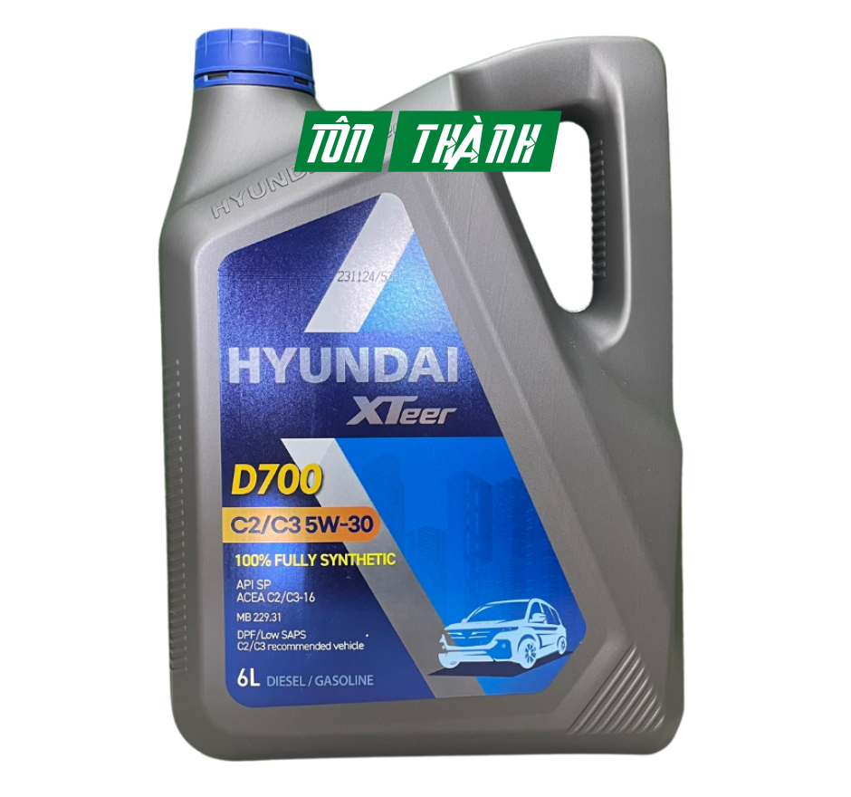 Dầu nhớt ô tô HYUNDAI XTEER Diesel D700 C3 5W30 (6 Lít)
