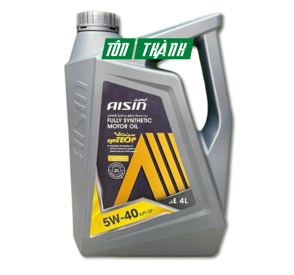 Dầu động cơ AISIN synTECH+ Fully Synthetic 5W-40 SP (4 Lít)