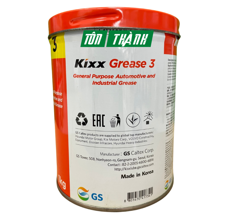MỠ BÒ ĐA DỤNG HÀN QUỐC KIXX GREASE 3 (1KG)