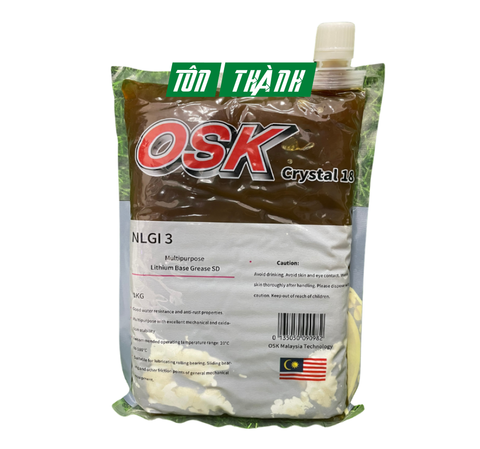MỠ BÔI TRƠN BẠC ĐẠN CHỊU NHIỆT ĐA NĂNG OSK CRYSTAL 18 1 KG
