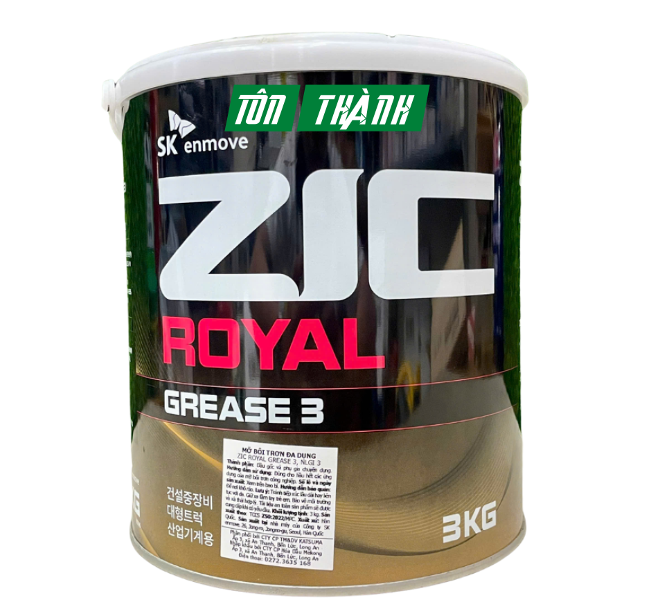 MỠ ZIC ROYAL GREASE 3 (3KG) NHẬP KHẨU HÀN QUỐC