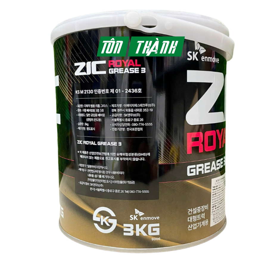 MỠ ZIC ROYAL GREASE 3 (3KG) NHẬP KHẨU HÀN QUỐC