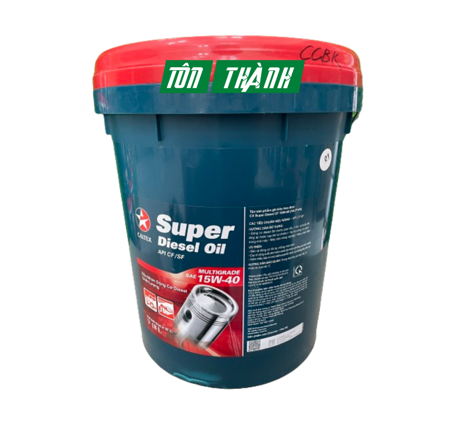 DẦU NHỚT ĐỘNG CƠ CALTEX SUPER DIESEL OIL 15W40 (18 LÍT)