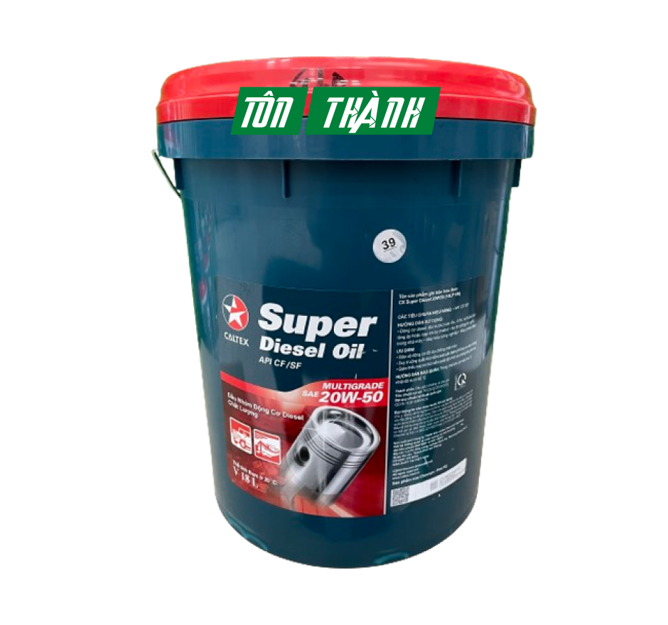 DẦU NHỚT ĐỘNG CƠ CALTEX SUPER DIESEL OIL 20W50 (18 LÍT)
