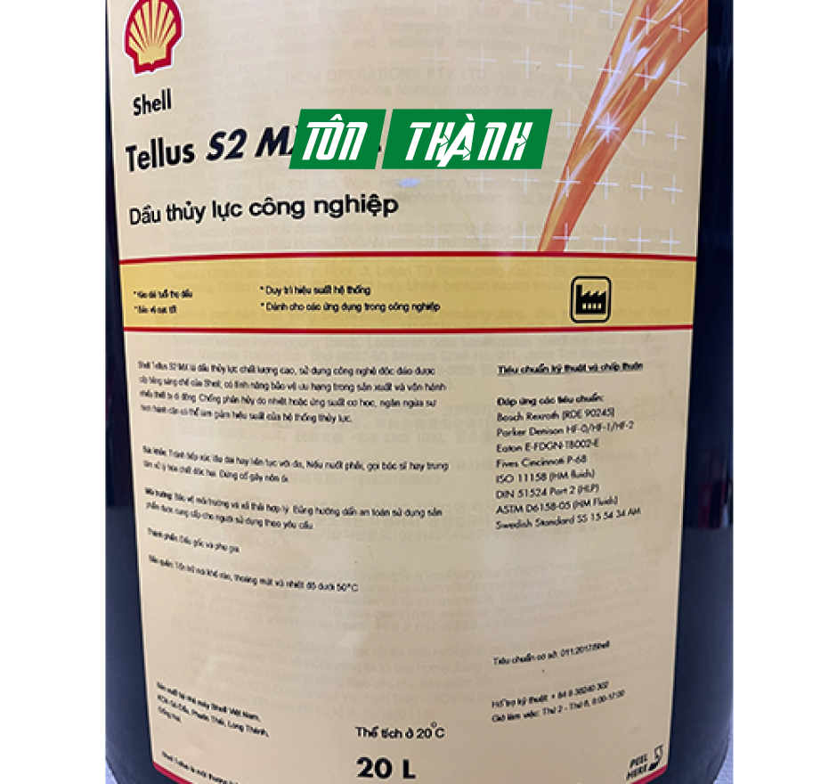 DẦU THỦY LỰC SHELL TELLUS S2 MX 32 - 20 lÍT
