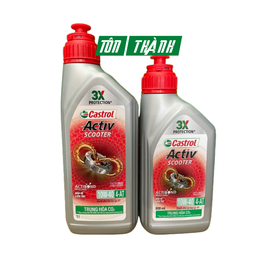 Dầu Nhớt Xe Tay Ga Castrol Activ Scooter 10W40 ( 1L & 0.8L )