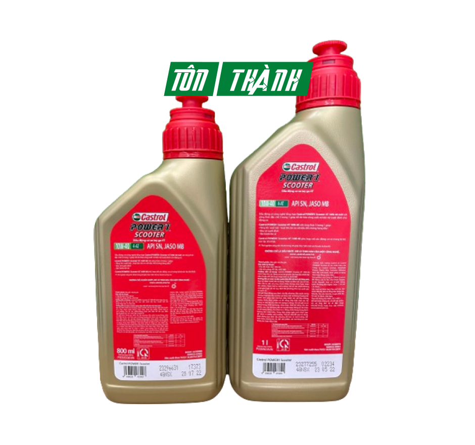 DẦU NHỚT TAY GA CASTROL POWER-1 SCOOTER 10W40 (0.8L & 1L)
