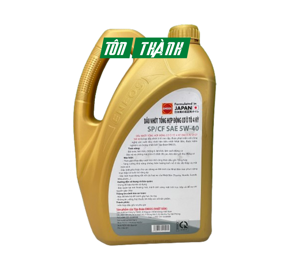 DẦU NHỚT Ô TÔ TỔNG HỢP TOÀN PHẦN ENEOS X SP/CF 5W40 (4 LÍT)