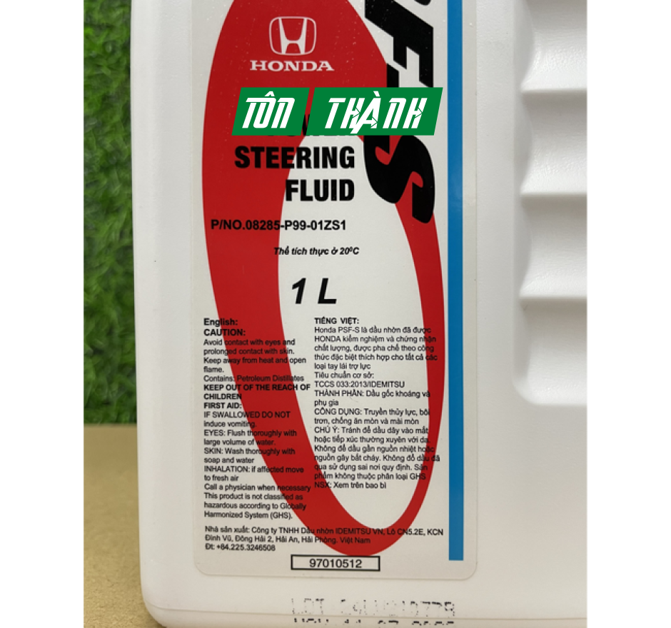 Dầu trợ lực lái chính hãng Honda PSF-S 1 Lít