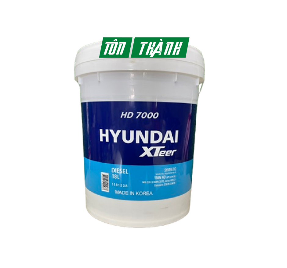 Dầu nhớt ô tô HYUNDAI XTEER HD7000 15W40 (18 Lít)