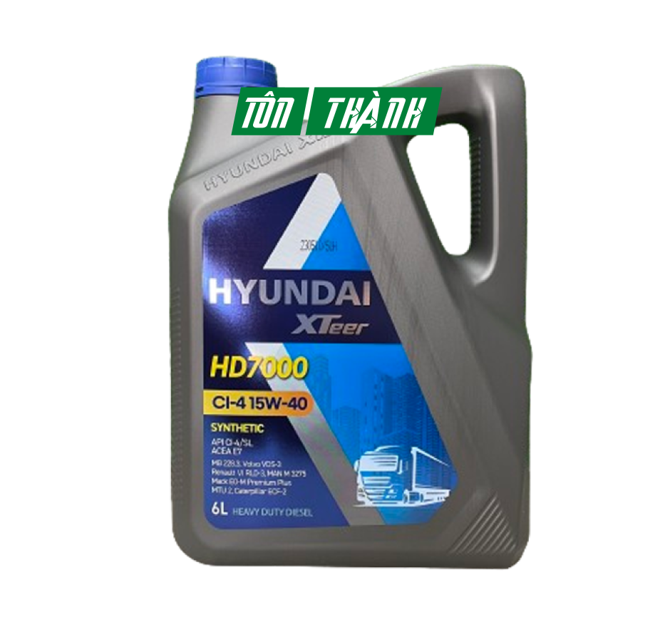 DẦU NHỚT ĐỘNG CƠ HYUNDAI XTEER HD7000 15W40 (6 LÍT)