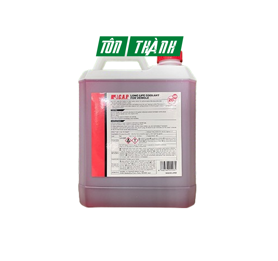 NƯỚC GIẢI NHIỆT LÀM MÁT ĐỘNG CƠ J.C.A.P XE Ô TÔ DU LỊCH ĐỎ (4 LÍT)