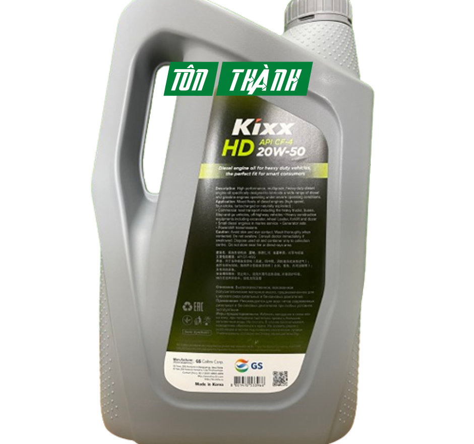 Dầu Động Cơ Bán Tổng Hợp KIXX HD CF-4 20W50 (6 lít)