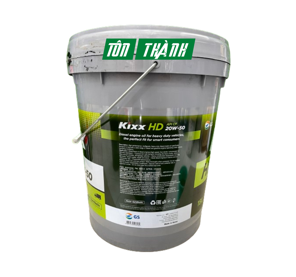 DẦU ĐỘNG CƠ KIXX HD CF 20W50 (18 LÍT)