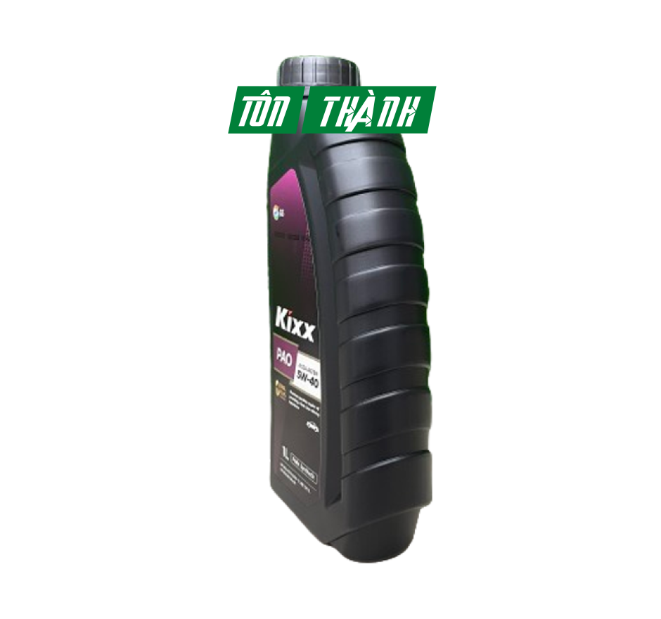 Dầu nhớt Kixx PAO 5W40 dùng cho ô tô và xe tay ga chai 1L tổng hợp 100%