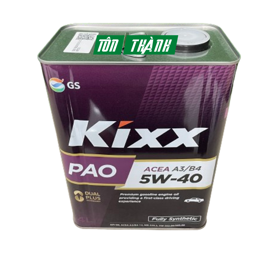 DẦU ĐỘNG CƠ DÀNH CHO XE Ô TÔ, XE MÁY TAY GA - KIXX PAO ACEC A3/B4 5W40 (4 LÍT)