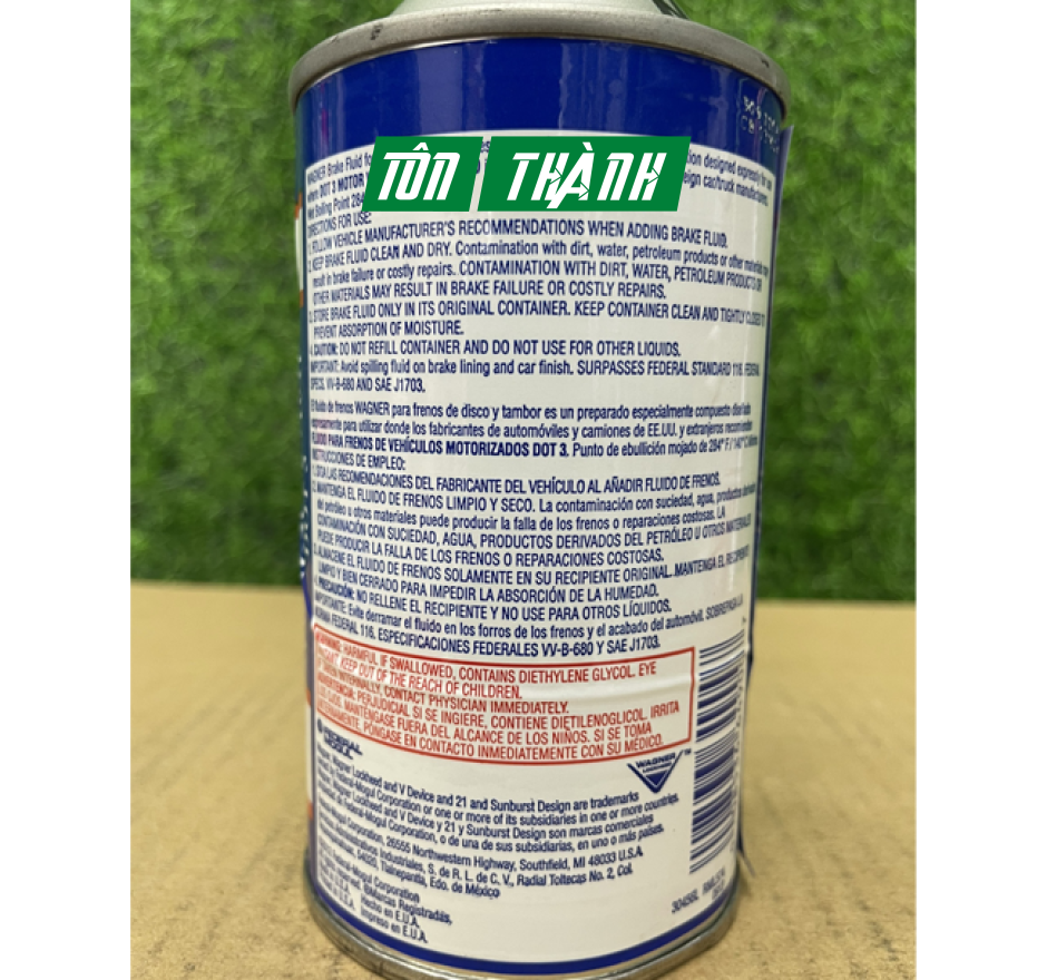 DẦU PHANH DOT3 WAGNER LOCKHEED DOT 3 (WAGNER 21) 355ML/ 946ML