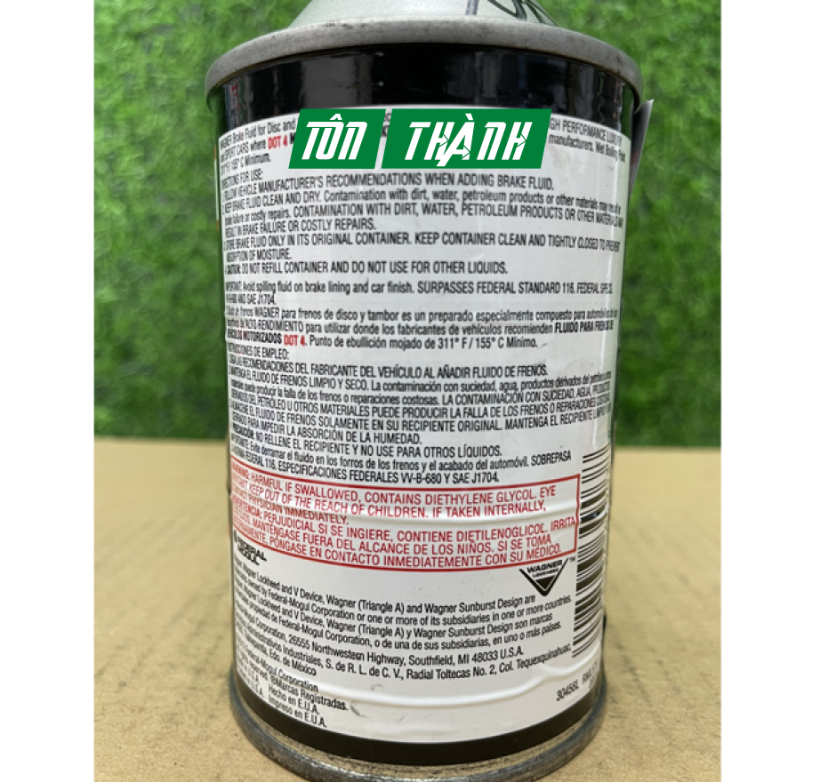 DẦU PHANH DOT4 WAGNER LOCKHEED DOT 4 (WAGNER 21) 355ML/ 946ML