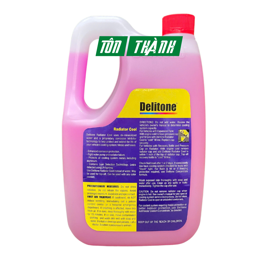 Nước làm mát ô tô cao cấp Delitone đỏ (4 lít)