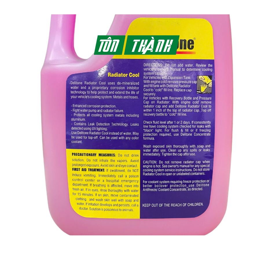 Nước làm mát ô tô cao cấp Delitone đỏ (4 lít)