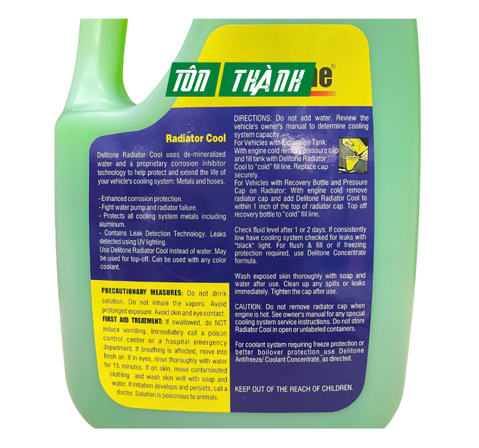 Nước làm mát ô tô cao cấp Delitone xanh (4 lít)