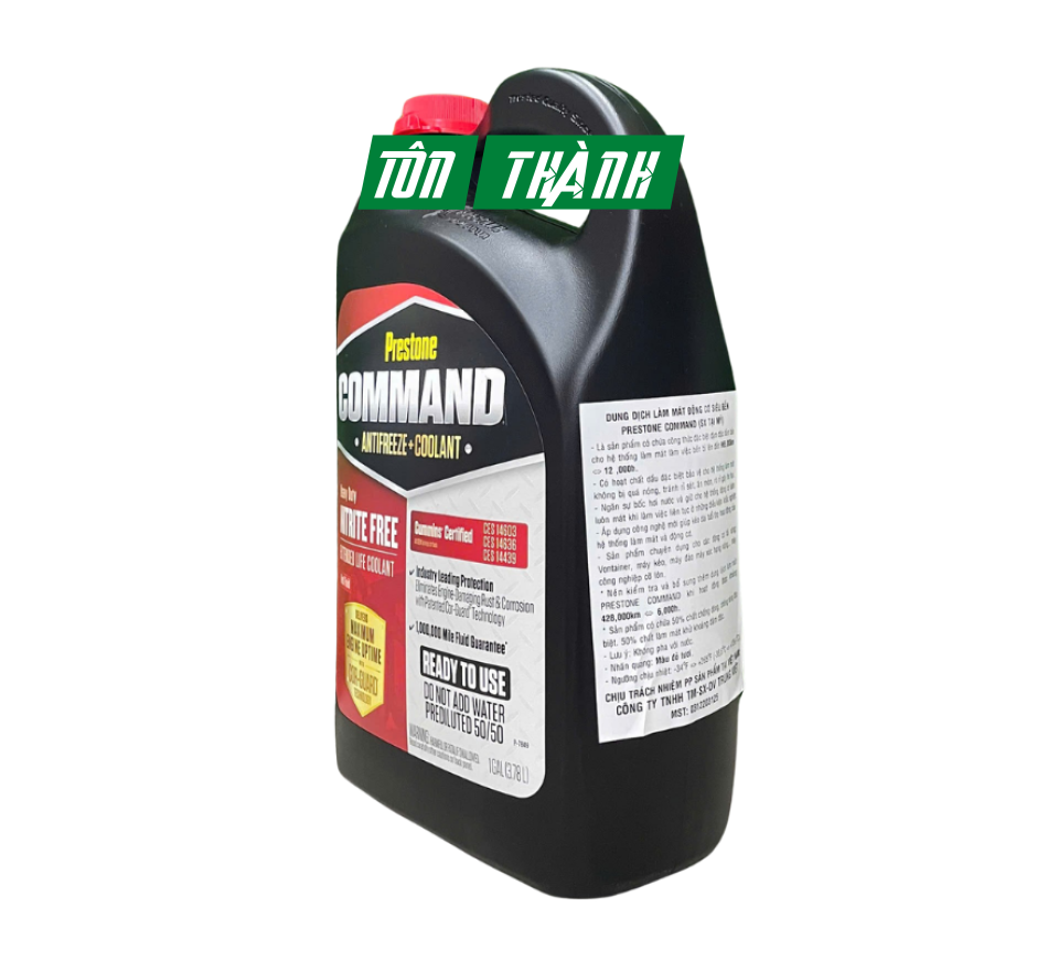 Nước làm mát màu đỏ Prestone Command Coolant 50/50 (3.78 Lít)