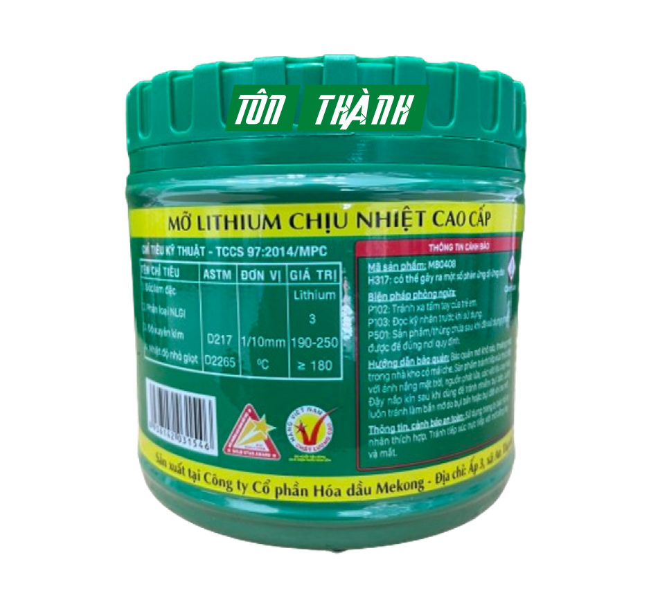 MỠ MEKONG CHỊU NHIỆT LITOL 3 400G ĐA DỤNG
