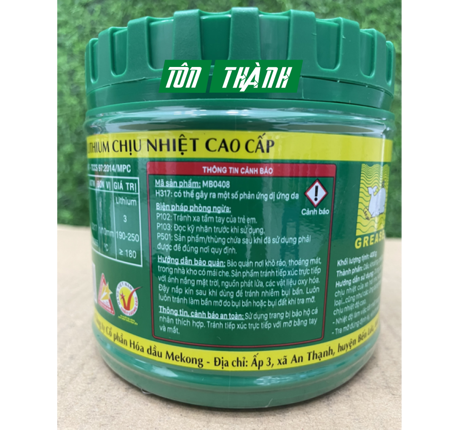 MỠ MEKONG CHỊU NHIỆT LITOL 3 400G ĐA DỤNG