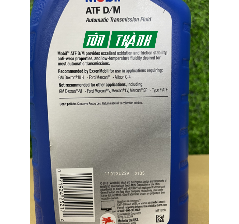 DẦU TRỢ LỰC TAY LÁI HỘP SỐ TỰ ĐỘNG MOBIL ATF D/M 946ML - NHẬP KHẨU MỸ