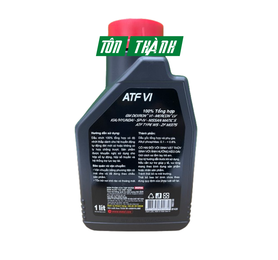 NHỚT HỘP SỐ TỰ ĐỘNG TRỢ LỰC TAY LÁI ATF VI MOTUL (1 LÍT)