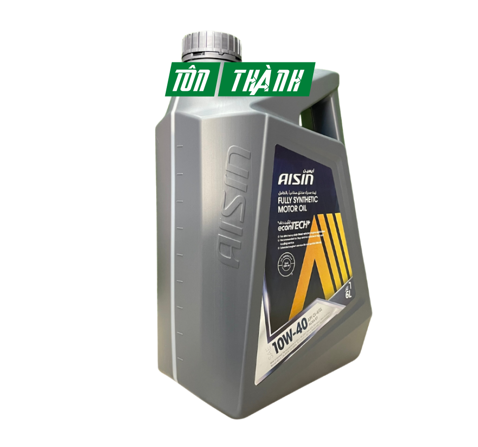 Dầu động cơ AISIN econTECH+ 10W-40 CI-4/SL - Dành cho xe Diesel/Xăng (6 Lít)