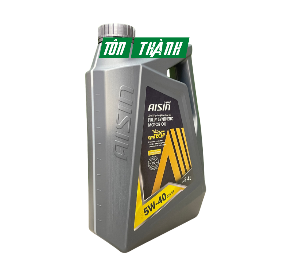 Dầu động cơ AISIN synTECH+ Fully Synthetic 5W-40 SP (4 Lít)