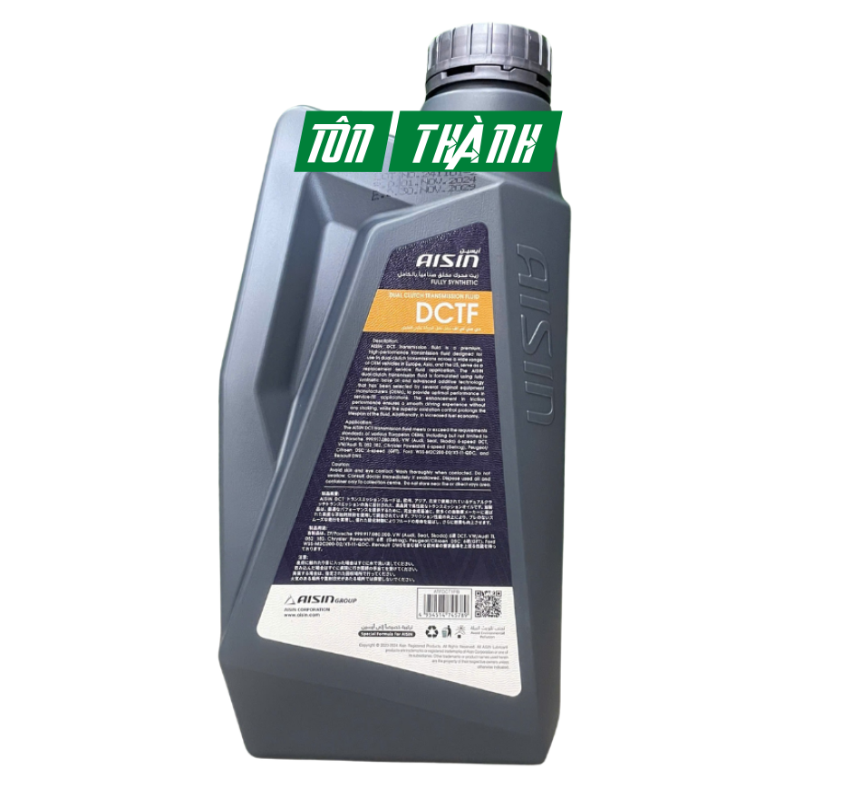 Dầu Hộp Số Ly Hợp Kép AISIN DCTF Fully Synthetic (1 Lít)