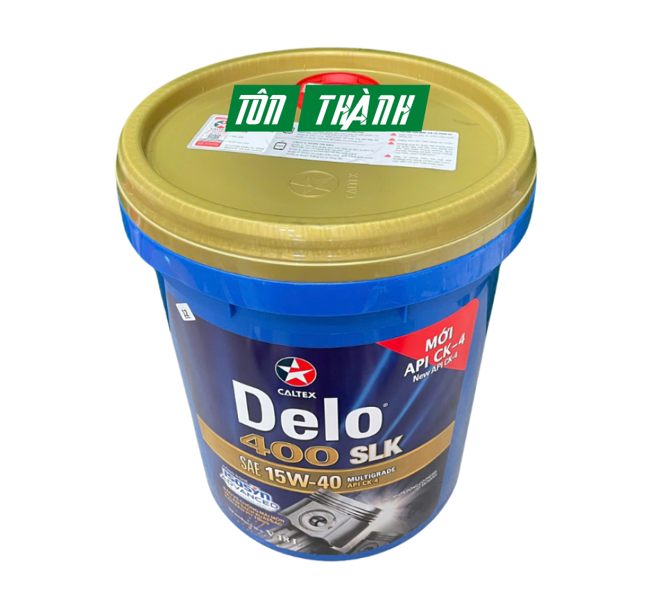 Nhớt ô tô Caltex Delo 400 SLK chuyên dùng cho động cơ Diesel 15w40 (18 Lít)