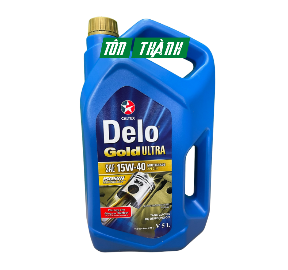 DẦU NHỚT ĐỘNG CƠ Ô TÔ DIESEL CALTEX DELO GOLD ULTRA 15W40 (5 LÍT)