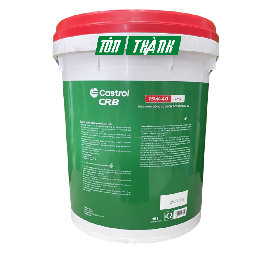 DẦU NHỚT ĐỘNG CƠ CASTROL CRB 15W40 CF-4 (18 Lít)